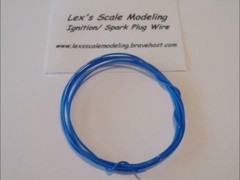 LEX’S SCALE MODELING Ignition Spark Plug Wire in Blue 1/24 & 1/25 Models 3FT