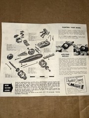 1959 Monogram ‘Slingshot’ Dragster Model Kit Instructions Sheet PC49