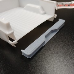 Vintage 1973-1987 GM Truck Rear Step Bumper W/Ball Receiver 3D Resin 1/24