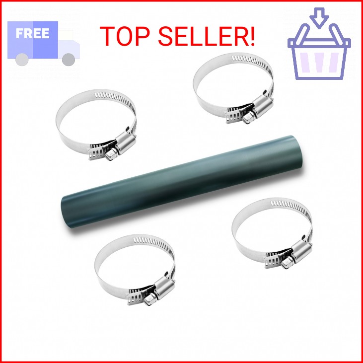 Gasoline Fuel Filler Neck Hose with 4 Hose Clamps,2 inches Inside Reinforced Gas