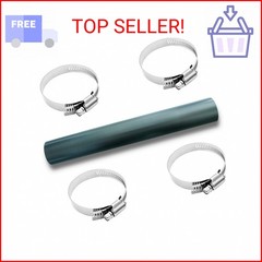 Gasoline Fuel Filler Neck Hose with 4 Hose Clamps,2 inches Inside Reinforced Gas
