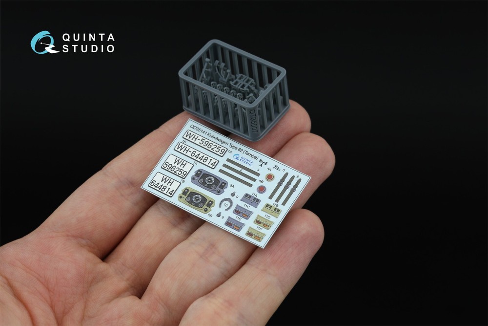QD+35141 Quinta Studio 1:35 Kubelwagen Type 82 Interior 3D Decal for Tamiya kits