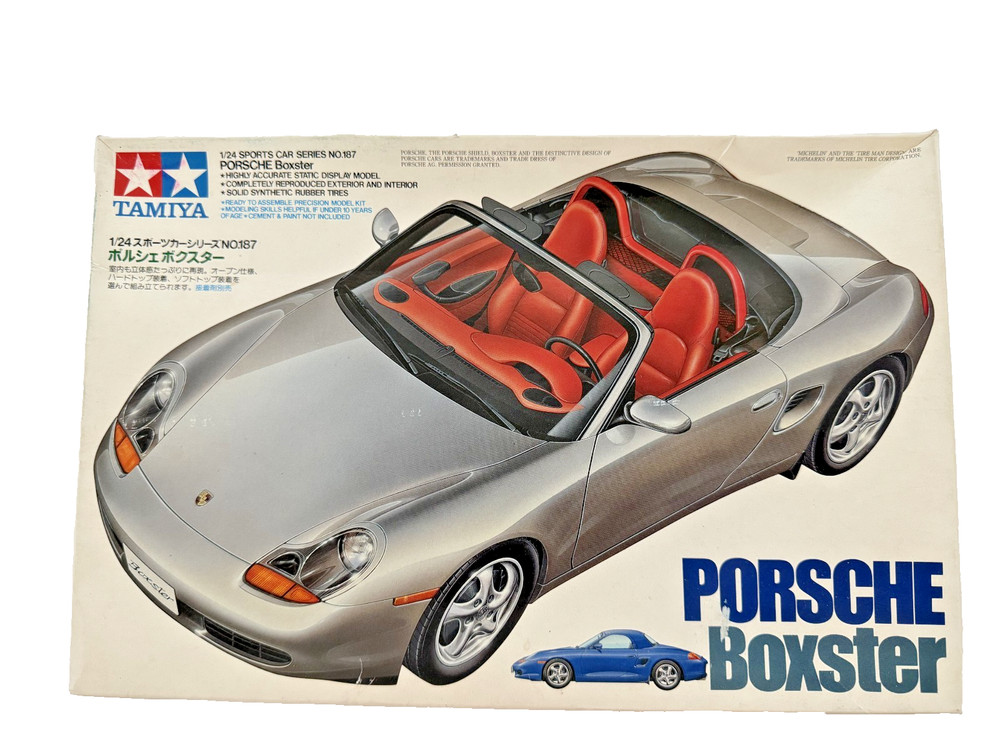 187 Tamiya 1/24 Porsche Boxster Sports Car: 24187 Model Kit Parts Sealed