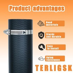 Gasoline Fuel Filler Neck Hose 2 inches Inside 45 degree Reinforced Gas Black