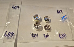 Four (4) Nice Chrome Wheels 1/24/25 Scale (Parts only) Package # 689 “LOOK”