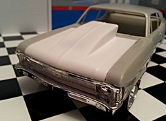 LEX’S SCALE MODELING Resin Outlaw Hood for ’72 Nova AMT* & 69 Nova Revell