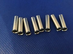 Set of 8 Metal Injector Stacks 1/20 scale – 20 MM long 4.6 MM Diameter 5.8 Flare