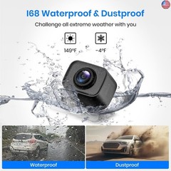 AUTO-VOX CS-2 Wireless Backup Camera with 4.3″ Car Monitor, Easy Install Stable