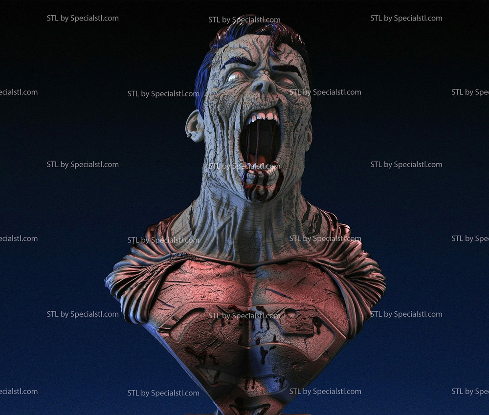 Superman Zombie Bust model kit unassembled unpainted see Description