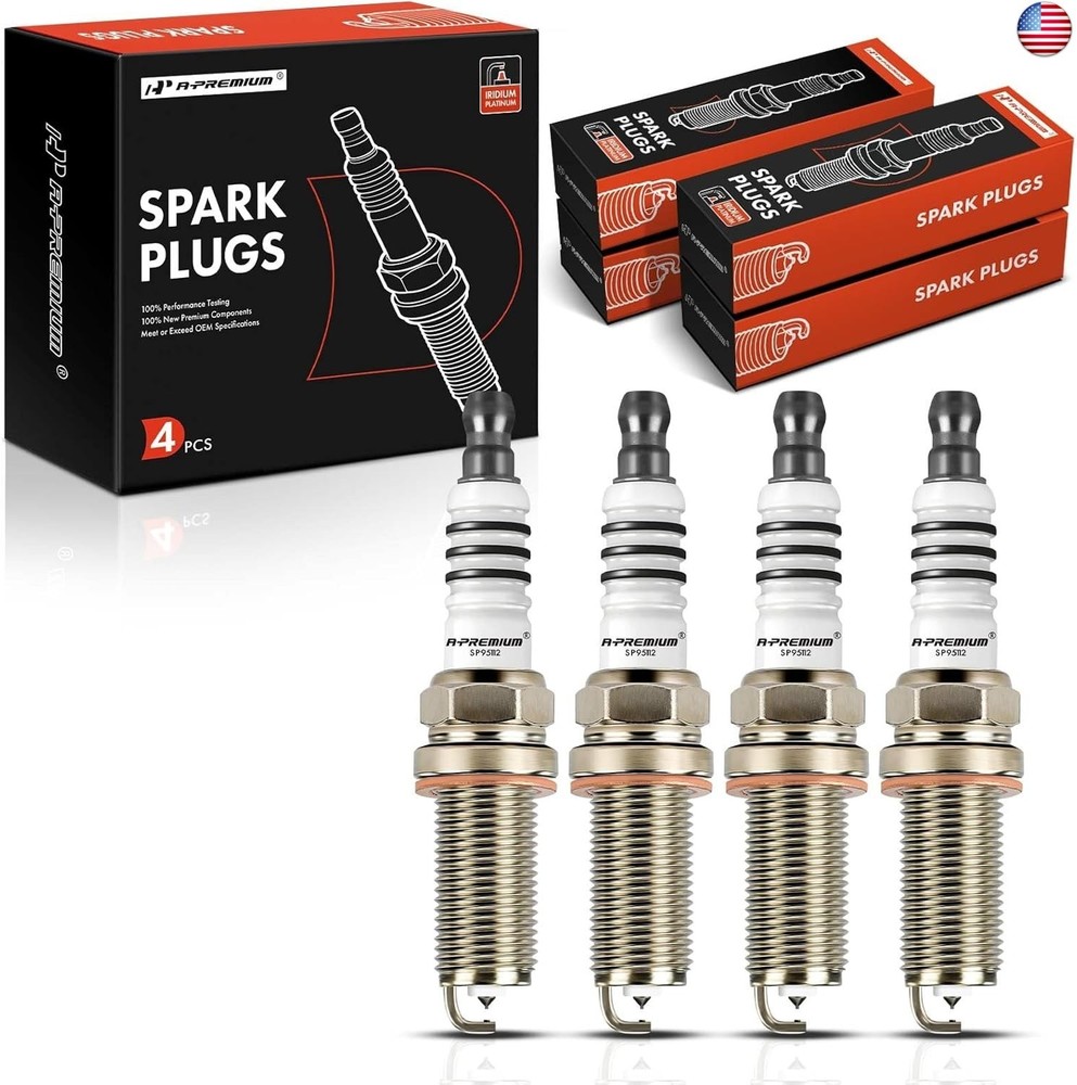 A-Premium Iridium Platinum Spark Plugs Compatible with Honda Civic 2016 2017