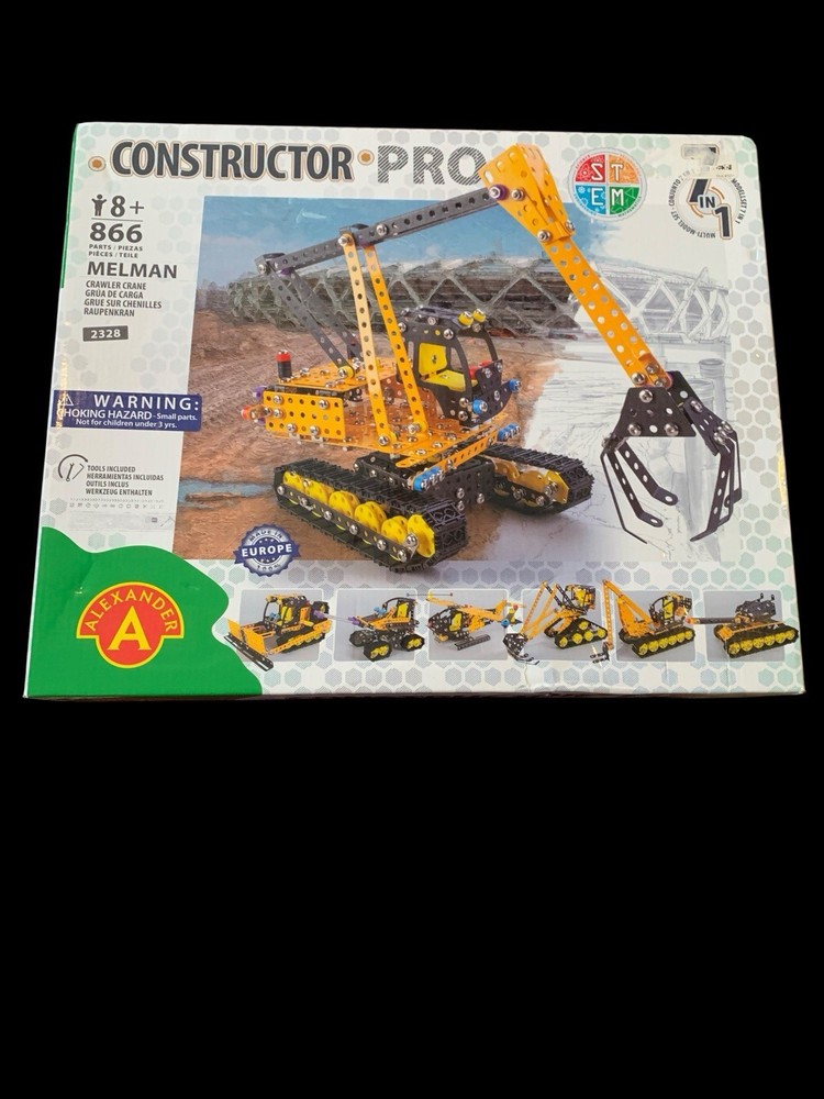 CONSTRUCTOR PRO 7 IN 1 866 PARTS NEW OPEN BOX MODEL KIT 8+ CONSTRUCTION