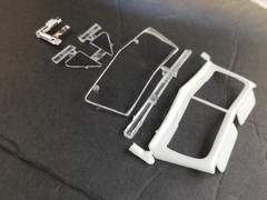 1950 Ford Convertible STOCK WINDSHIELD / FRAME ,MIRROR for AMT 1:25 Model Kit 50