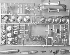 AMT TROPHY SERIES ’49 MERCURY 3 in 1 CUSTOMIZING KIT 1/25 black plastic