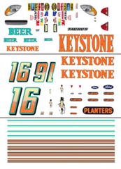 #16 KEYSTONE BEER FORD 1/24th – 1/25th Scale Waterslide Decals