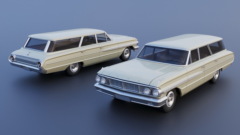 3d Printed 1/25 Country Sedan Station Wagon Model Kit