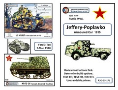 1/35 Russia Jeffery-Poplavko Armored Car/Lorrry 1915