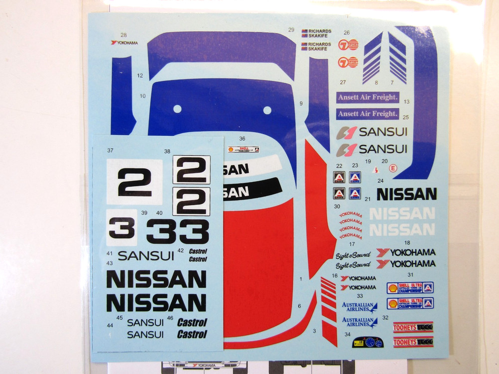 Decalpool 1/24 Scale Skyline R32 GT-R ATCC 1990 Decal # DP273 Richards / Skaife