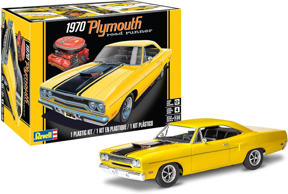 14531 ’70 Plymouth Road Runner 1:24 Scale 77-Piece Skill Level 5 Model Car Build