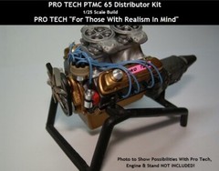 PTMC 65 Distributor Machined Aluminum W Resin Cap 1:25 LBR Model Parts PRO TECH