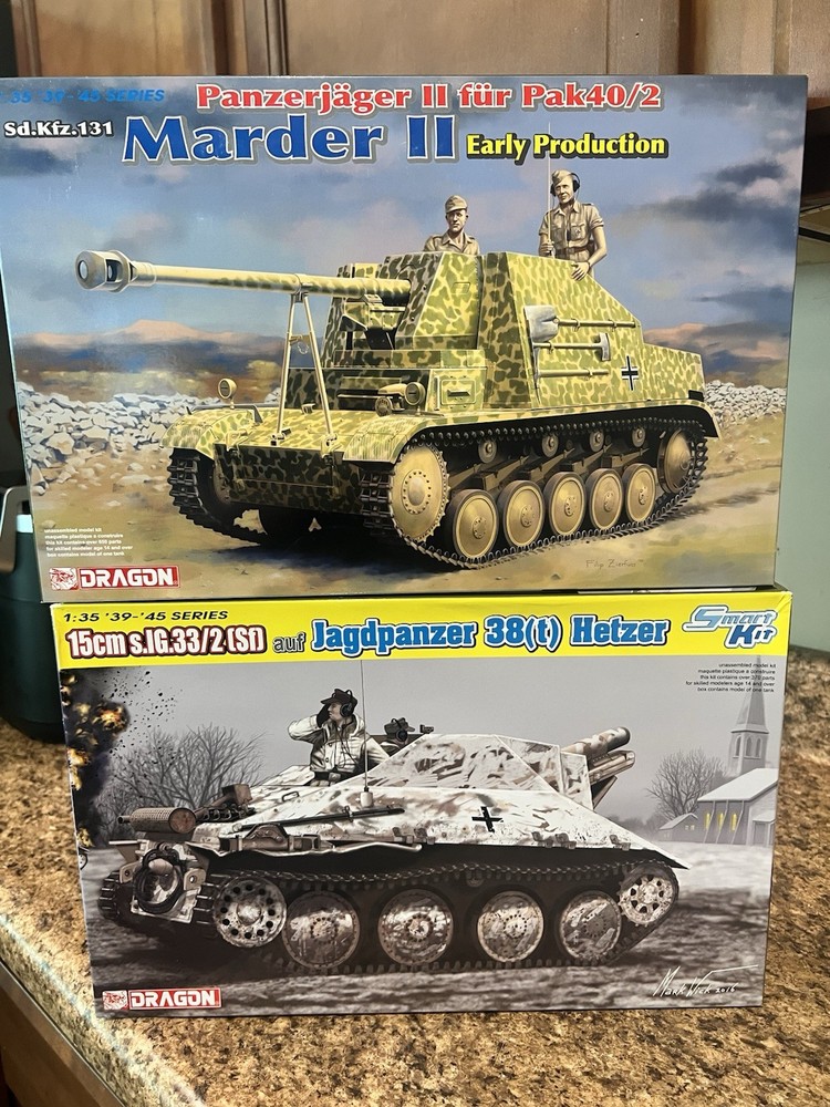 Dragon 1/35 Marder II Early Production & Hetzer sIG33/2 Smart Kit Sealed Lot