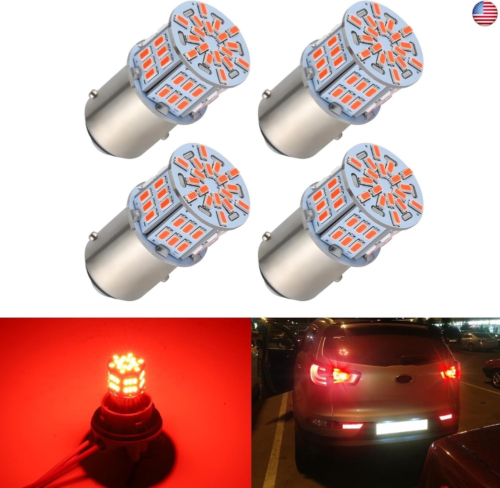 4PCS 1157 LED Bulb Brake Tail Light 12V-24V Super Bright 2357 2057 7528 BAY15D