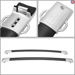 DNA Motoring Front, Rear Pair of Roof Rack Cross Bars Compatible with GX460