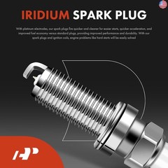 A-Premium Set of 4 Ignition Coil Pack and Iridium Spark Plugs Compatible with