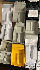INTERIOR TUBS, (69) CHASSIS (52) Lot Sale All Identified But 6 Model Car Parts