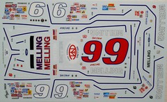 NASCAR DECAL # 9 MELLING 1983 FORD THUNDERBIRD BILL ELLIOTT POWERSLIDE 1/24