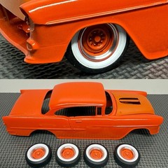 1:25 17” Steel Wheels With Beauty Ring On Whitewalls
