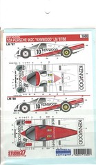 Studio27 1/24 Porsche 962C “Kenwood” #10 87/88 LM (LeMans) Decal