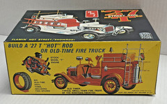 Vintage AMT ’27 “T” Ford Street Rod Fire Truck Model Kit Sealed Parts 1/25 T143