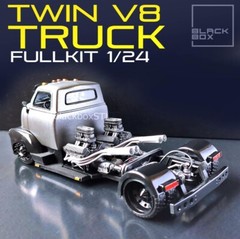 Vintage Style Twin V8 Cab Over Lowrider Custom Truck Resin model build kit