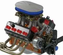 1/25 3D Resin Dodge Dual Plug 426 Engine/W Transmisison Scale Model Kit Parts