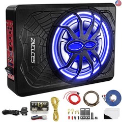 2025 Upgraded 10″ 1200W Slim Under Seat Powered Car Subwoofer, Car/Truck Sub
