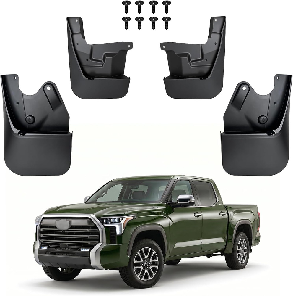 Mud Flaps for Toyota Tundra 2022-2026, No-Drill Custom Fit Splash Guards, Stop P