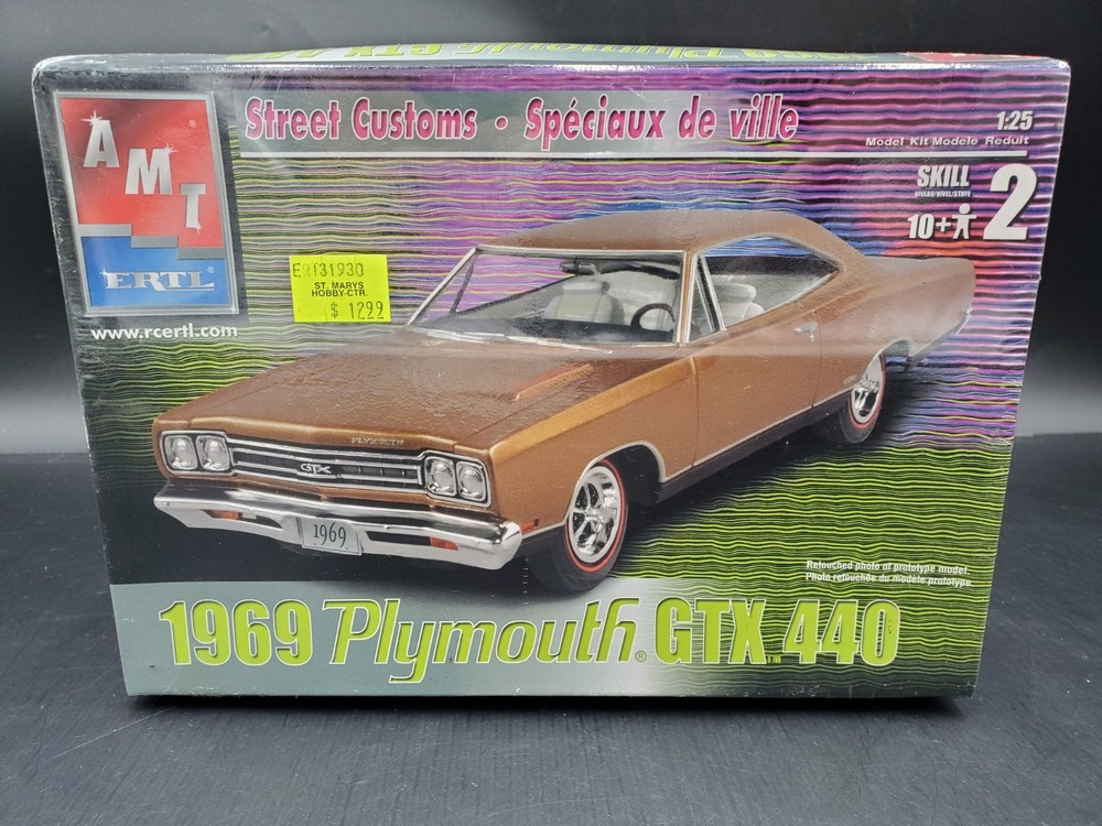 🔥😎AMT ERTL 1969 Plymouth GTX 440 Street Custom 1:25 Model Kit Muscle 31930😎🔥