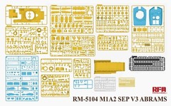 RYEFIELD MODEL RFM RM-5104 1/35 M1A2 SEP V3 Abrams Main Battle Tank