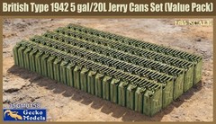 Gecko Models 35GM0158 1/35 British Type 1942 5 gal/20L Jerry Cans Set