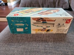 Original ’60’s issue AMT Boat w/Trailer model started in box 1/25 Kit#159 3 in 1