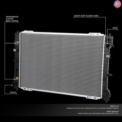 DNA Motoring OEM-RA-2307 OE Style Bolt-On Aluminum Radiator Compatible with