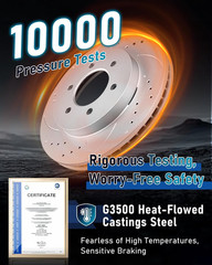 G-Coated Front Vented Brake Pads and Rotors Kit Compatible with 1999-2006 Chevy