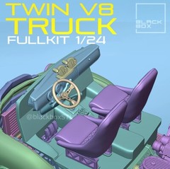 Vintage Style Twin V8 Cab Over Lowrider Custom Truck Resin model build kit