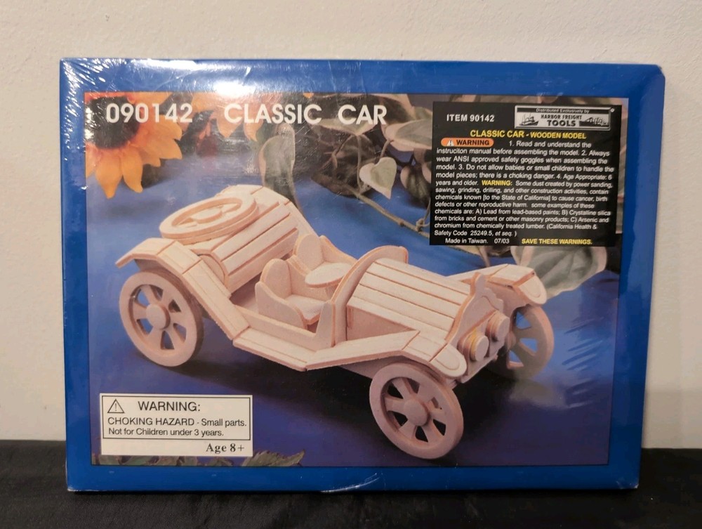 Harbor Freight Tools CLASSIC CAR Wooden MODEL KIT #090142 Brand NEW & Sealed!