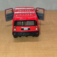 2008 RED Hummer H2 SUV, Kinsmart, Diecast Model Toy Car, 5”, 1/40 scale