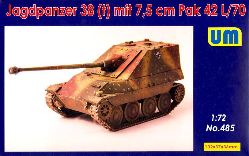 UM-MT Models 1/72 JAGDPANZER 38(t) with 7.5cm PAK 42 L/70 GUN Self Propelled Gun