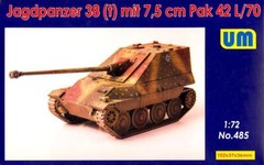 UM-MT Models 1/72 JAGDPANZER 38(t) with 7.5cm PAK 42 L/70 GUN Self Propelled Gun