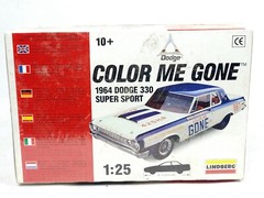 Lindberg 1964 Dodge 330 Super Sport Color Me Gone Model Kit 1/25 NEW / SEALED