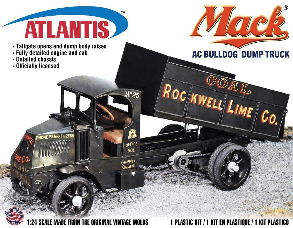 Atlantis (Monogram) 2400 1926 Mack AC Bulldog Dump Truck plastic model kit 1/24