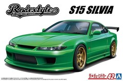 Aoshima 1/24 1999 Nissan Silvia S15 Spec R Rodextyle Tuned Car #42 JDM Model Kit